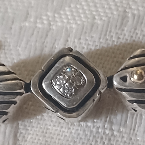 John Atencio Diamond Link Bracelet in SS and 18k with Diamonds - Picture 6 of 15